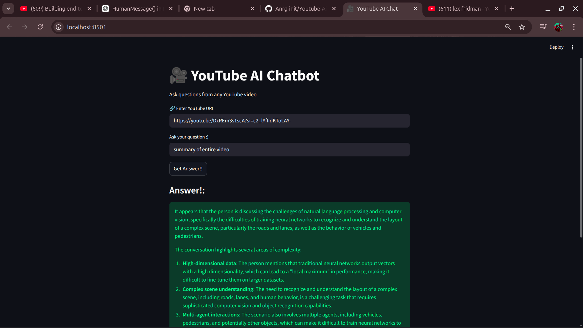 YouTube AI Chatbot